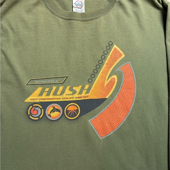 Vintage Seaworld Rush Long Sleeve T-shirt Large - Picture 4 of 6